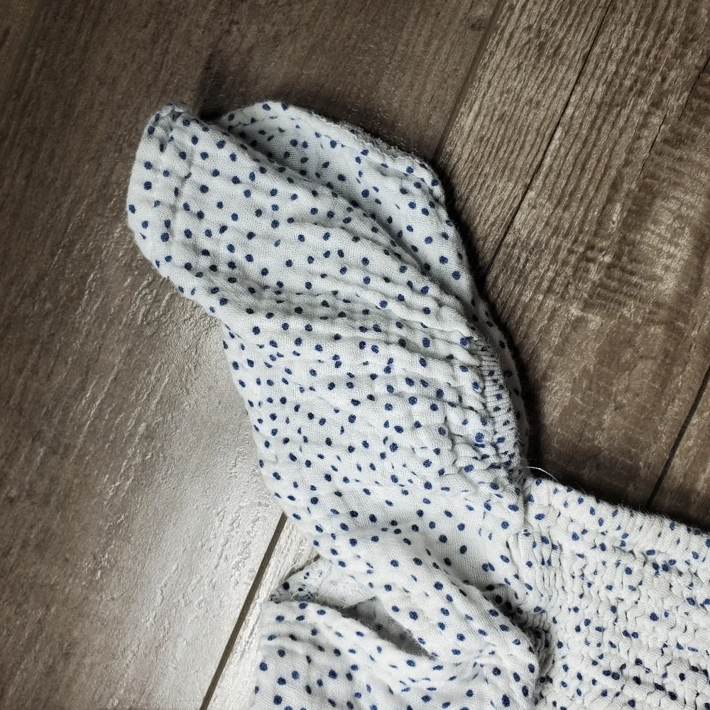 Girls 2T Outfit Polka Dot Top Linen Chambray Bottoms | Old Navy & Tahari | 2pc